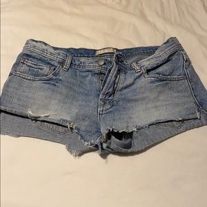 Free people low rise denim shorts